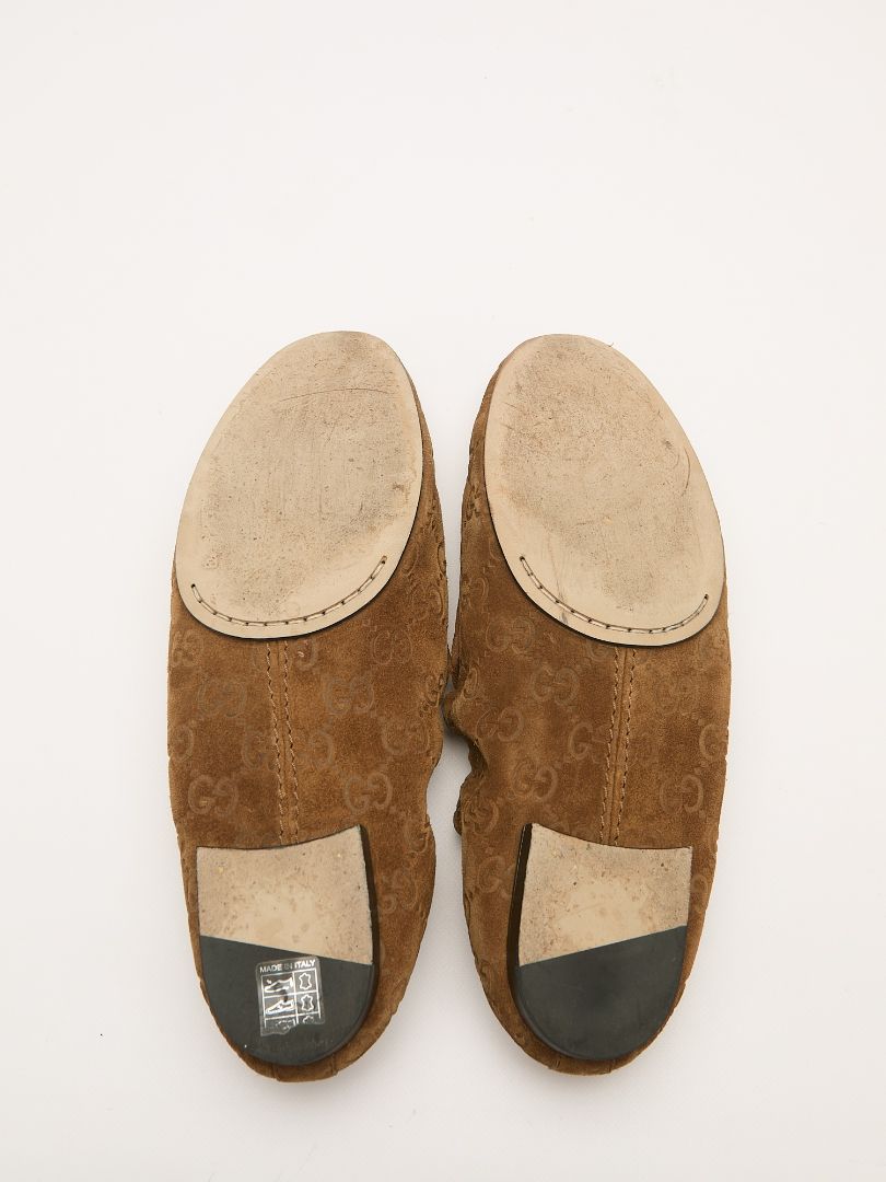 Brown GG Suede Jordaan Loafers