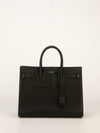 Black Grained Sac De Jour Tote With SHW