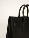 Black Grained Sac De Jour Tote With SHW