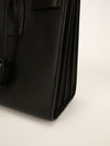 Black Grained Sac De Jour Tote With SHW