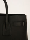 Black Grained Sac De Jour Tote With SHW