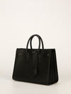 Black Grained Sac De Jour Tote With SHW