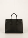 Black Grained Sac De Jour Tote With SHW