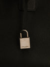 Black Grained Sac De Jour Tote With SHW