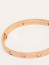 Rose Gold Love Bracelet-Medium Model With 4 Diamonds