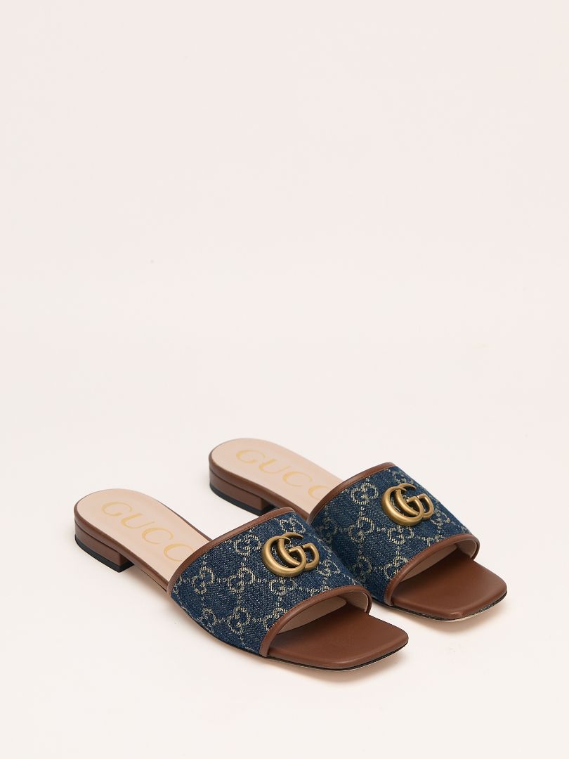 Blue Jolie Marmont Denim Slides