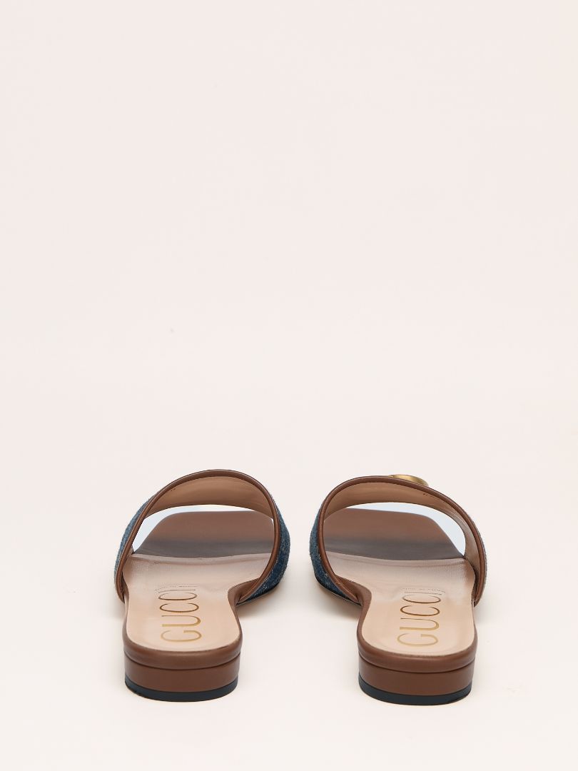 Blue Jolie Marmont Denim Slides