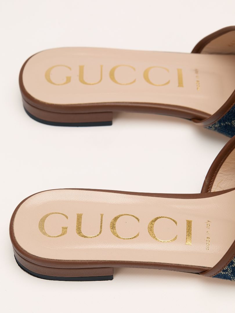Blue Jolie Marmont Denim Slides