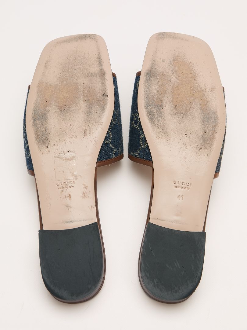 Blue Jolie Marmont Denim Slides