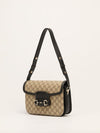 Ebony & Black Medium 1955 Horsebit Shoulder Bag