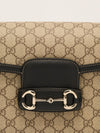 Ebony & Black Medium 1955 Horsebit Shoulder Bag