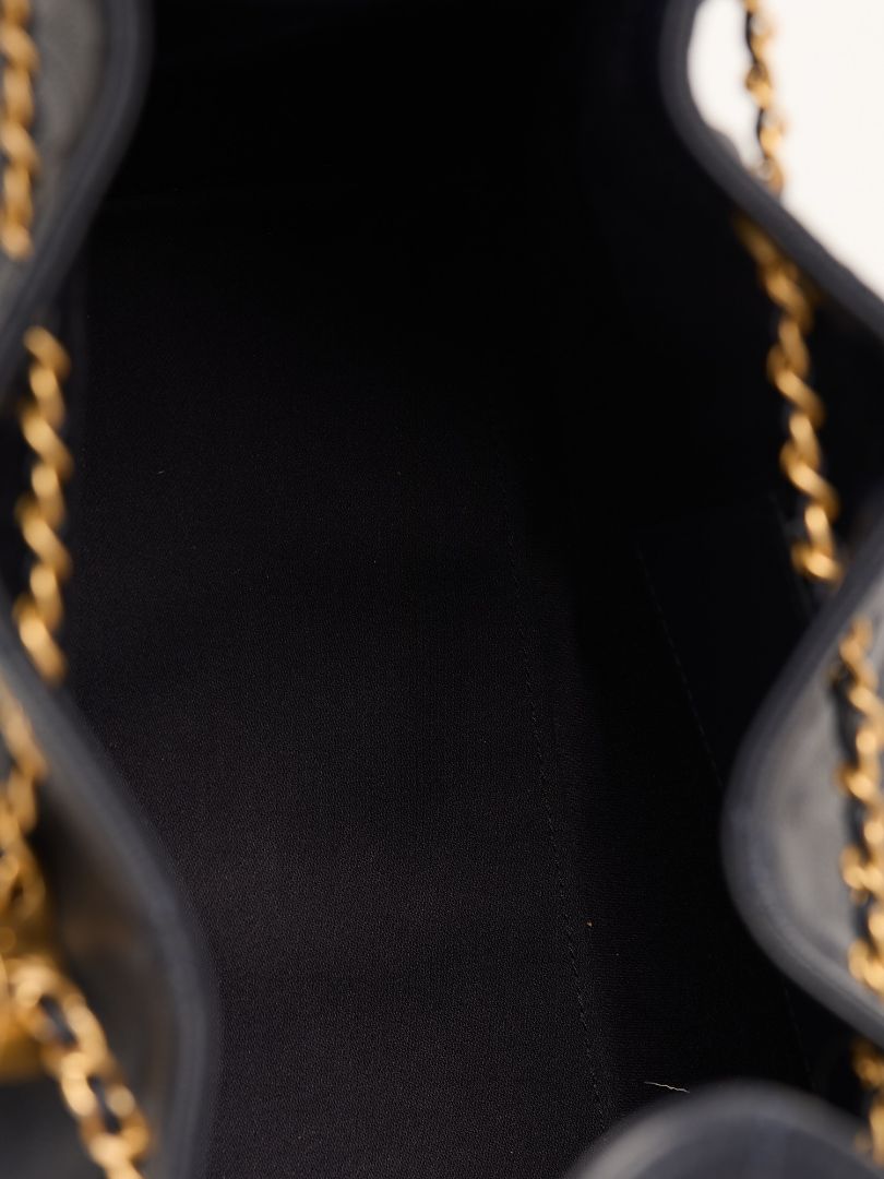 Navy 25 Small Handbag With GHW