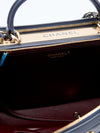 Navy Trendy CC Quilted Top Handle Bowling Bag With GHW