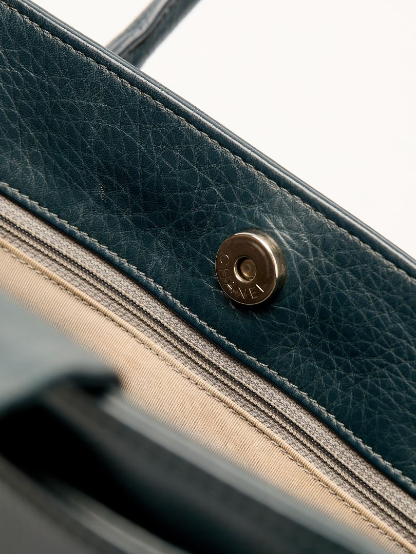 Petrol Blue Cerf Executive Tote with SHW