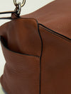 Tan Large Mens Classic Puzzle Bag With SHW