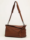 Tan Large Mens Classic Puzzle Bag With SHW