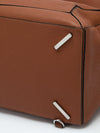Tan Large Mens Classic Puzzle Bag With SHW
