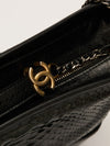 Black Medium Python Gabrielle Hobo Bag