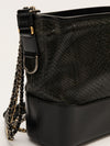 Black Medium Python Gabrielle Hobo Bag