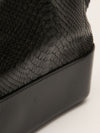 Black Medium Python Gabrielle Hobo Bag
