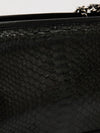 Black Medium Python Gabrielle Hobo Bag