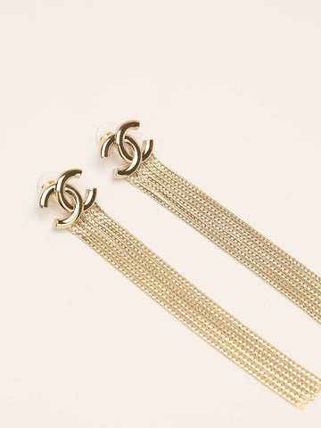 Champagne CC Tassel Chain Jewellery Set