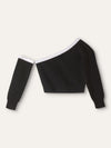 Black & White Coco Button Cashmere Knit