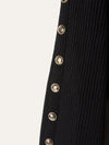 Black Embellished Peplum Sweater