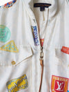 White Mahina Silk Bomber Jacket