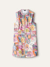 Multi Coloured Travel Patch Denim Mini Dress