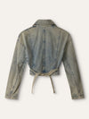CHANEL Indigo Blue Frill Denim Jacket