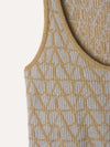 Gold & Silver Metallic Jacquard Knit Tank Top