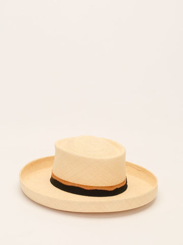 Black Gambler Panama Straw Hat