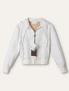 White Hooded Leather Jacket