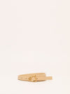 Cream Twisted Triangle Napa Buckle Belt
