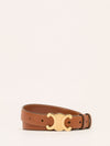 Tan Triomphe Belt 25MM in Natural Calfskin Leather