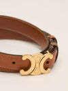 Tan Triomphe Belt 25MM in Natural Calfskin Leather