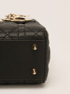 Black Small Lady Dior Bag With Cannage Grained Leather