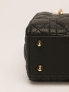 Black Small Lady Dior Bag With Cannage Grained Leather