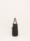 Black Small Lady Dior Bag With Cannage Grained Leather