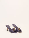 Purple Marmont Quilted Leather Mules