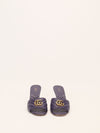 Purple Marmont Quilted Leather Mules