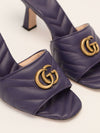 Purple Marmont Quilted Leather Mules
