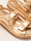 Metallic Gold Dad Sandals