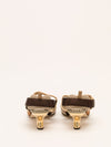 Brown & Beige Colibri Pied-de-Poule Slingback Pumps