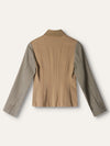 Camel Panel Houndstooth Jacket