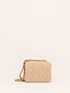 Raffia Mini Classic Square Flap Bag With GHW