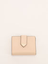 Neutral Small Leather Bi-fold Wallet With GHW