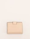 Neutral Small Leather Bi-fold Wallet With GHW