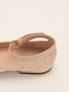Black & Beige Patent Cap Toe Mary Jane Flats